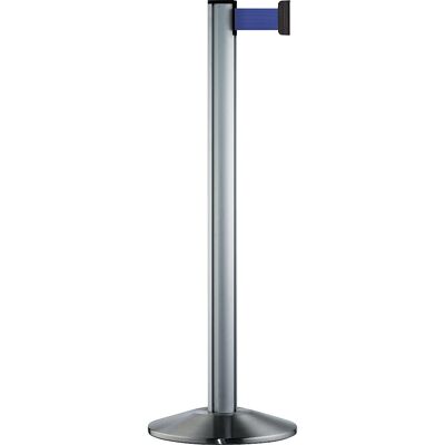 Gurtpfosten Beltrac EXTEND, Aluminium, Pfosten Chrom gebürstet, Gurt blau kaiserkraft Gurtpfosten Beltrac EXTEND, Aluminium, Pfosten Chrom gebürstet, Gurt blau kaiserkraft