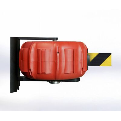 Wand-Gurtkassette JetTrac, Auszugslänge max. 25000 mm, schwarz auf gelb kaiserkraft Wand-Gurtkassette JetTrac, Auszugslänge max. 25000 mm, schwarz auf gelb kaiserkraft