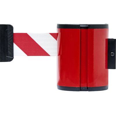 Gurtkassette aus Aluminium, Wall XXL, Auszug 12 m, Gurtfarbe Rot/Weiß, Gehäusefarbe Rot kaiserkraft Gurtkassette aus Aluminium, Wall XXL, Auszug 12 m, Gurtfarbe Rot/Weiß, Gehäusefarbe Rot kaiserkraft