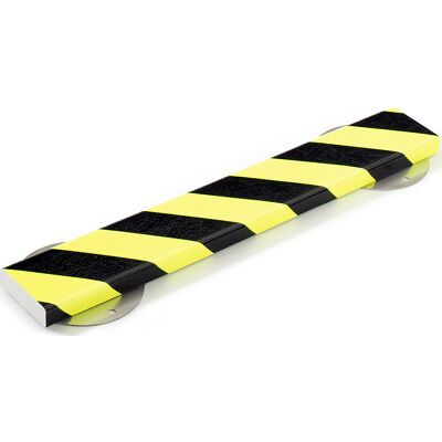 SHG Knuffi® Flächenschutz mit Montageschiene, Typ S, 500-mm-Stück, schwarz / fluoreszierend SHG Knuffi® Flächenschutz mit Montageschiene, Typ S, 500-mm-Stück, schwarz / fluoreszierend