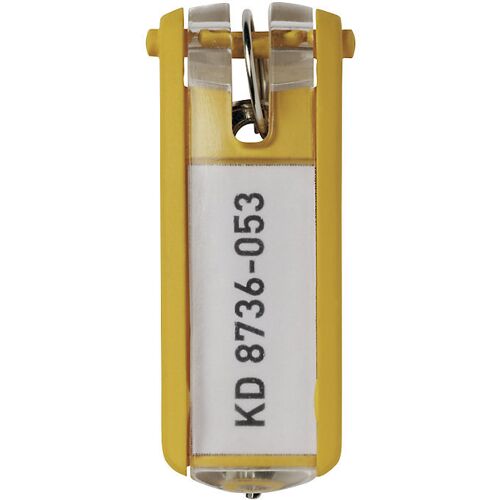 DURABLE Schlüsselanhänger, Verpackungseinheit 6 Stück, gelb