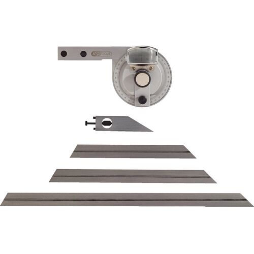 KS Tools Universal-Winkelmesser, mit Vergrößerung, Gesamtlänge 300 mm