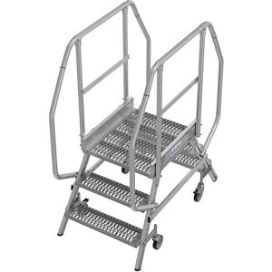 Kaiserkraft Aluminium-Stehleiter 2x3 Stufen mit Plattform Kaiserkraft Aluminium-Stehleiter 2x3 Stufen mit Plattform