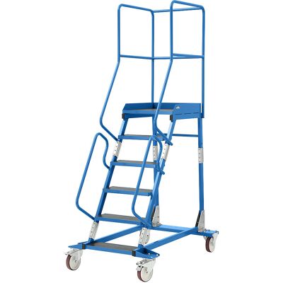 Eurokraft pro Plattformleiter - 6 Stufen, Blau RAL 5012 Eurokraft pro Plattformleiter - 6 Stufen, Blau RAL 5012