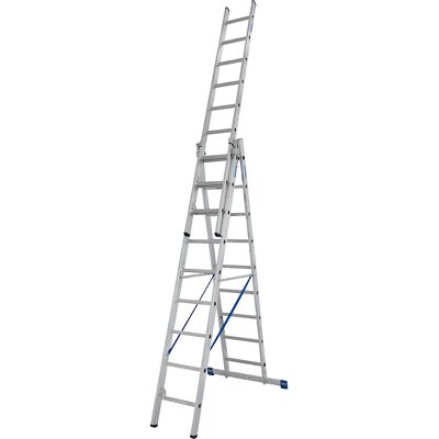 KRAUSE Vielzweckleiter – 3-teilig, 9 Sprossen, Aluminium KRAUSE Vielzweckleiter – 3-teilig, 9 Sprossen, Aluminium
