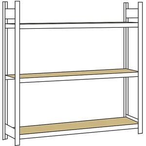 Weitspannregal, mit Spanplatte, Höhe 2000 mm SCHULTE