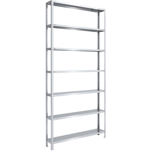 eurokraft pro Lager-Schraubregal, Bauart mittelschwer, beidseitig, HxBxT 3000 x 1300 x 300 mm, verzinkt, Grundregal