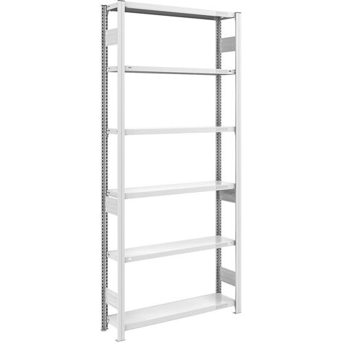 eurokraft pro Schwerlast-Steckregal, doppelseitig, HxBxT 2500 x 1000 x 300 mm, grau, Grundregal