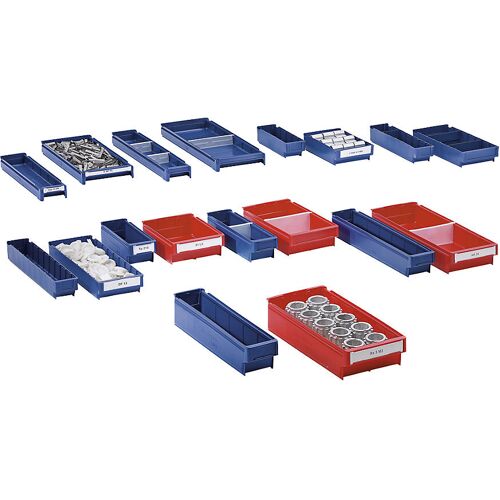 Regalkasten aus Polypropylen, rot, LxBxH 400 x 230 x 100 mm, VE 12 Stk kaiserkraft