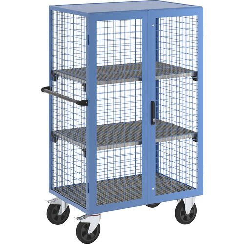 eurokraft pro Gasflaschenschrank, als Wagen, Tragfähigkeit 500 kg, mit 2 Etagen