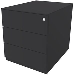 BISLEY Rollcontainer Note™, mit 3 Universalschubladen, HxBxT 502 x 420 x 565 mm, mit Griffleiste und Top, anthrazitgrau BISLEY Rollcontainer Note™, mit 3 Universalschubladen, HxBxT 502 x 420 x 565 mm, mit Griffleiste und Top, anthrazitgrau