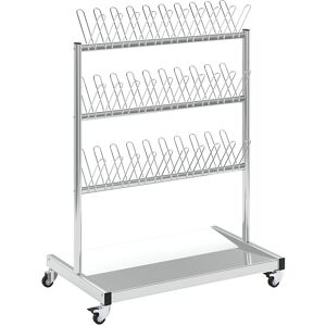 Kongamek Schuh- und Stiefeltrockenwagen, für bis zu 30 Paar Schuhe, LxBxH 870 x 540 x 1200 mm, ab 4 Stk Kongamek Schuh- und Stiefeltrockenwagen, für bis zu 30 Paar Schuhe, LxBxH 870 x 540 x 1200 mm, ab 4 Stk
