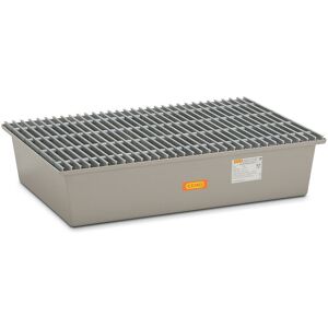 CEMO GFK-Boden-Auffangwanne, 2 x 200-l-Fass, mit Zulassung, mit GFK-Gitterrost CEMO GFK-Boden-Auffangwanne, 2 x 200-l-Fass, mit Zulassung, mit GFK-Gitterrost