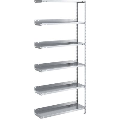hofe Akten-Schraubregal, verzinkt, Regalhöhe 1850 mm, Anbauregal, Breite x Tiefe 750 x 300 mm hofe Akten-Schraubregal, verzinkt, Regalhöhe 1850 mm, Anbauregal, Breite x Tiefe 750 x 300 mm