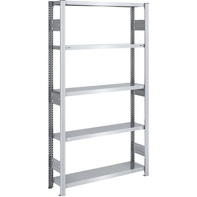 eurokraft pro Schwerlast-Steckregal, doppelseitig, HxBxT 2000 x 1000 x 300 mm, verzinkt, Grundregal eurokraft pro Schwerlast-Steckregal, doppelseitig, HxBxT 2000 x 1000 x 300 mm, verzinkt, Grundregal