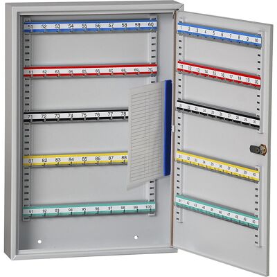 Kaiserkraft Schlüssel-Schrank - 100 Haken, Hellgrau, 550x380x80mm Kaiserkraft Schlüssel-Schrank - 100 Haken, Hellgrau, 550x380x80mm
