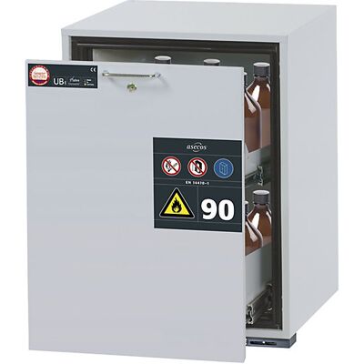Asecos 90-kg feuerfeste Gefahrstoffschrank - Stahl, Schloss, Belüftet Asecos 90-kg feuerfeste Gefahrstoffschrank - Stahl, Schloss, Belüftet