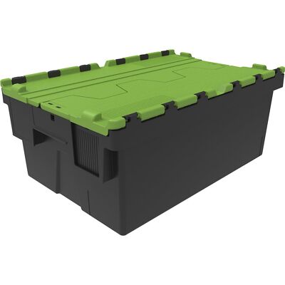 Kaiserkraft - 600x400x250 - schwarz - Deckel grün - Lagerbehälter Kaiserkraft - 600x400x250 - schwarz - Deckel grün - Lagerbehälter