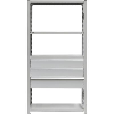 eurokraft pro Schubladen-Set, 3 Schubladen, pulverbeschichtet, BxT 1300 x 500 mm, Traglast 60 kg, Einbauhöhe 550 mm eurokraft pro Schubladen-Set, 3 Schubladen, pulverbeschichtet, BxT 1300 x 500 mm, Traglast 60 kg, Einbauhöhe 550 mm