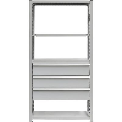 eurokraft pro Schubladen-Set, 3 Schubladen, pulverbeschichtet, BxT 1300 x 500 mm, Traglast 60 kg, Einbauhöhe 650 mm eurokraft pro Schubladen-Set, 3 Schubladen, pulverbeschichtet, BxT 1300 x 500 mm, Traglast 60 kg, Einbauhöhe 650 mm