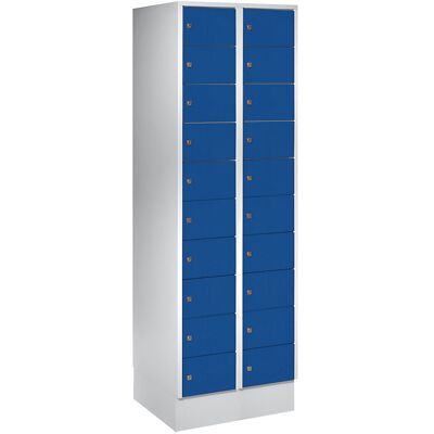 Wolf Wertfachschrank, 2 Abteile, lichtgrau / enzianblau, 20 Fächer Wolf Wertfachschrank, 2 Abteile, lichtgrau / enzianblau, 20 Fächer