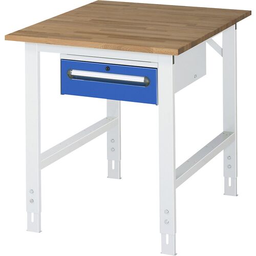 Arbeitstisch mit Schubladenschrank, Unterbau-Container mit 1 Schublade 150 mm, BxT 750 x 1000 mm, B-Platte, Stärke 25 mm kaiserkraft