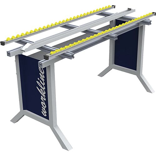 bedrunka hirth Arbeitstisch mit Röllchenbahn workline, Grundgestell, BxT 1000 x 600 mm
