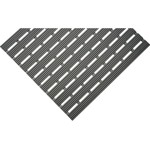 EHA PVC-Profilmatte, pro lfd. m, Lauffläche aus Hart-PVC, rutschsicher, Breite 800 mm, schwarz