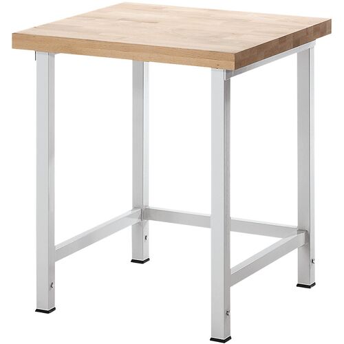 eurokraft pro Höhenverstellbare Werkbank, Gestellbauweise, ohne Unterbau, Breite 750 mm, Gestell lichtgrau