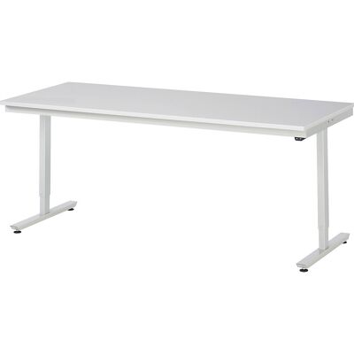 RAU Höhenverstellbarer Arbeitstisch - Stahl, 150kg, Melaminplatte RAU Höhenverstellbarer Arbeitstisch - Stahl, 150kg, Melaminplatte