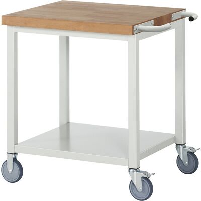 Eurokraft pro Mobiler Werkbanktisch - Rahmen, Buche, Hellgrau Eurokraft pro Mobiler Werkbanktisch - Rahmen, Buche, Hellgrau