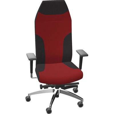 Dauphin Bürostuhl AdJust Protect 24h, mit Armlehnen und Kopfstütze, rot Dauphin Bürostuhl AdJust Protect 24h, mit Armlehnen und Kopfstütze, rot