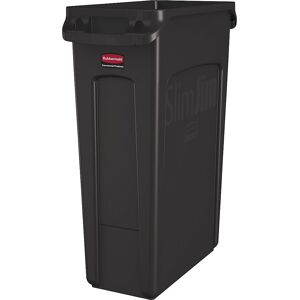 Rubbermaid Abfalleimer SLIM JIM®, Volumen 87 l, mit Lüftungskanälen, braun, ab 10 Stk Rubbermaid Abfalleimer SLIM JIM®, Volumen 87 l, mit Lüftungskanälen, braun, ab 10 Stk