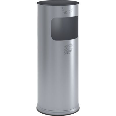 VAR Sicherheits-Kombiascher, Stahlblech, Volumen 17 l, HxØ 610 x 250 mm, silber VAR Sicherheits-Kombiascher, Stahlblech, Volumen 17 l, HxØ 610 x 250 mm, silber