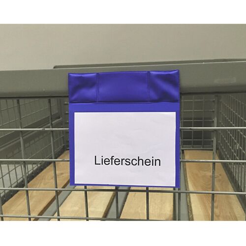 Magnettaschen Neodym, Querformat, VE 25 Stk, blau, DIN A6, ab 1 VE kaiserkraft