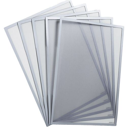 Dokumententasche, magnetisch, Rahmen silber, für DIN A4, VE 10 Stk kaiserkraft