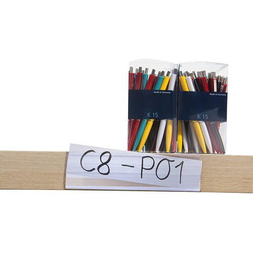 Etikettenrahmen, weiß, selbstklebend, BxH 80 x 15 mm, VE 100 Stk kaiserkraft