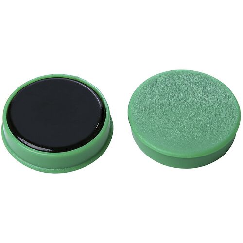 eurokraft basic Rundmagnet, Kunststoff, Ø 30 mm, VE 36 Stk, grün