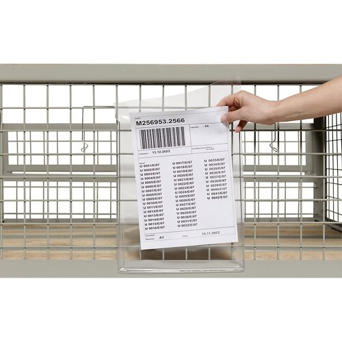 Dokumententaschen mit Drahtbügel, mit Regenschutzklappe, für Format DIN A4, VE 100 Stk kaiserkraft