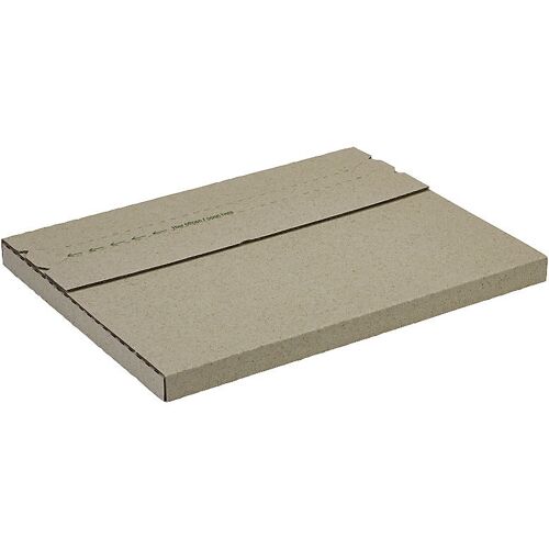 ratioform terra Graspapier-Flachpack, selbstklebend, Innen-LxBxH 257 x 207 x 13 mm, ab 30 Stk