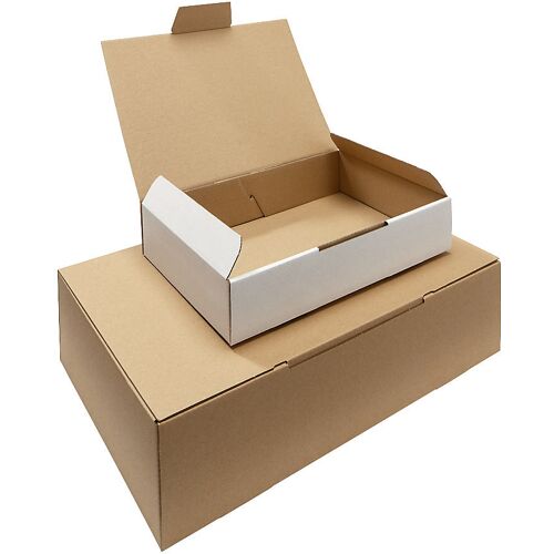 ratioform economy Klappschachtel, 1-teilig, Innen 225 x 225 x 75 mm, VE 10 Stk, braun, ab 25 VE