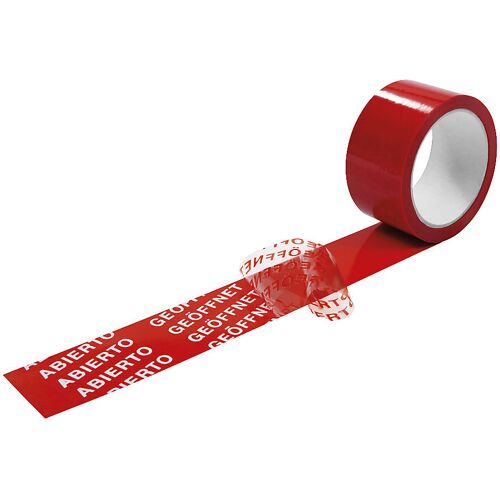 ratioform Sicherheitssiegelband, aus PET, VE 6 Rollen, rot, Bandbreite 50 mm, ab 10 VE