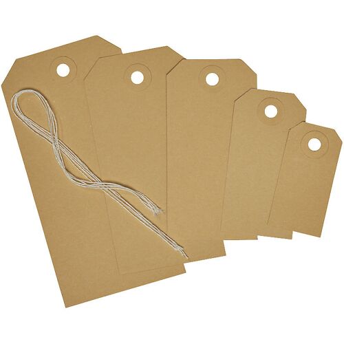 ratioform Anhängeetiketten, braun, VE 1000 Stk, LxB 140 x 70 mm