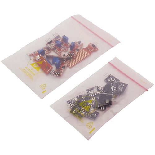 ratioform ESD-Druckverschlussbeutel, Materialstärke 60 µm, VE 100 Stk, LxB 120 x 80 mm, ab 40 VE