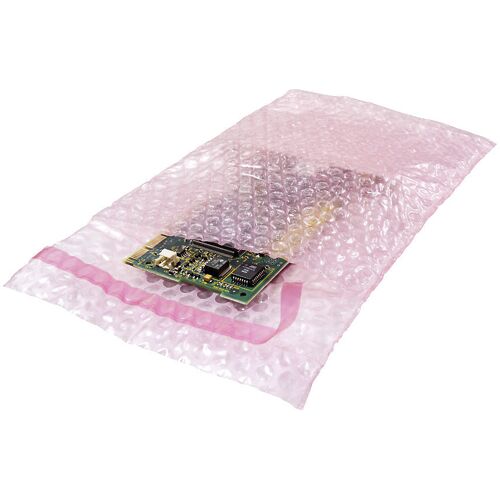 ratioform Luftpolsterbeutel ESD, ableitfähig, antistatisch, selbstklebend, LxB 200 x 150 mm, Palette mit VE 8 Stk