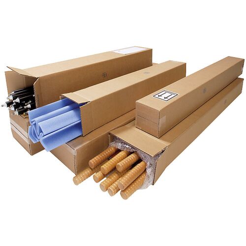 ratioform terra Langer Wellpapp-Faltkarton, braun, LxBxH 430 x 330 x 1030 mm, 2-wellig, Palette mit VE 135 Stk