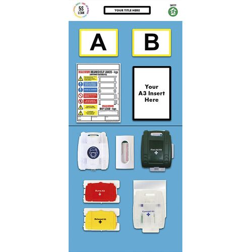 Regal-Infoboard Doppelmarkierung, Erste Hilfe, HxB 2000 x 900 mm, blau kaiserkraft