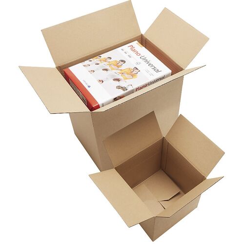 ratioform flow Blitzboden-Aufrichtekarton, braun, höhenverstellbar, Innen-LxBxH 445 x 325 x 360 mm, 2-wellig, ab 40 Stk