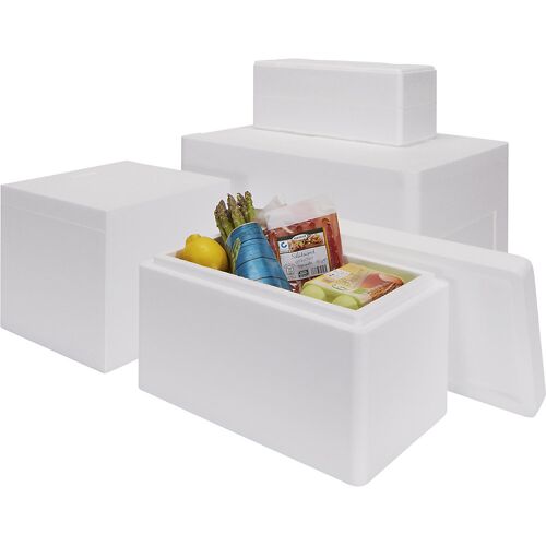 ratioform Thermobox Biomass Balance Styropor®, mit Deckel, Innen-LxBxH 406 x 261 x 138 mm, ab 2 Stk