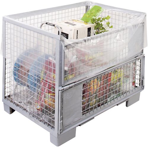 ratioform Seitenfaltenbeutel, Materialstärke 30 µm, B + Falte x H 1000 + 700 x 1800 mm, VE 100 Stk, ab 10 VE